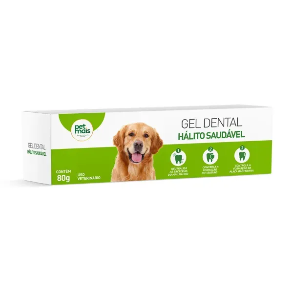 Gel Dental Petmais Hálito Saudável 80g